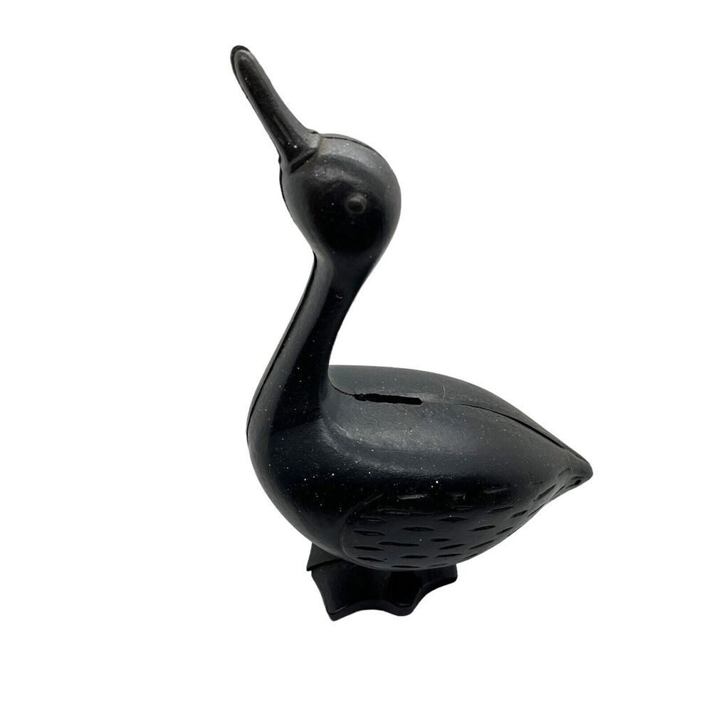 Duck Piggy Bank Door Stop Cast Iron Vintage 1950s Heavy Virginia Metalcrafters